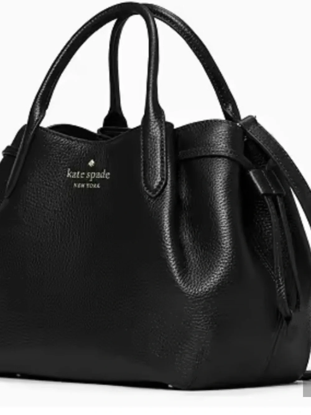 kate spade large  black Dumpling pebbled leather tote